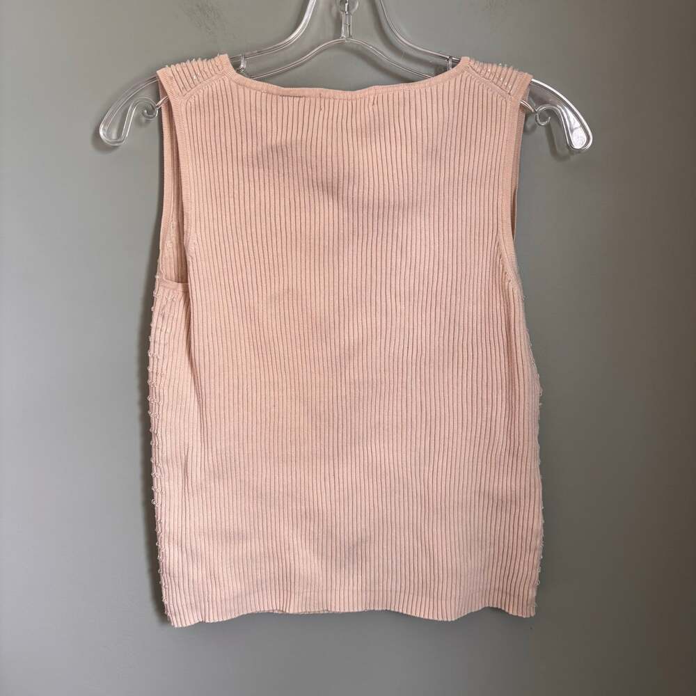 Kate Hill Bead Ribbed Tank Top - Picture 2 of 4